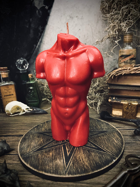 Male Torso Figure Candle