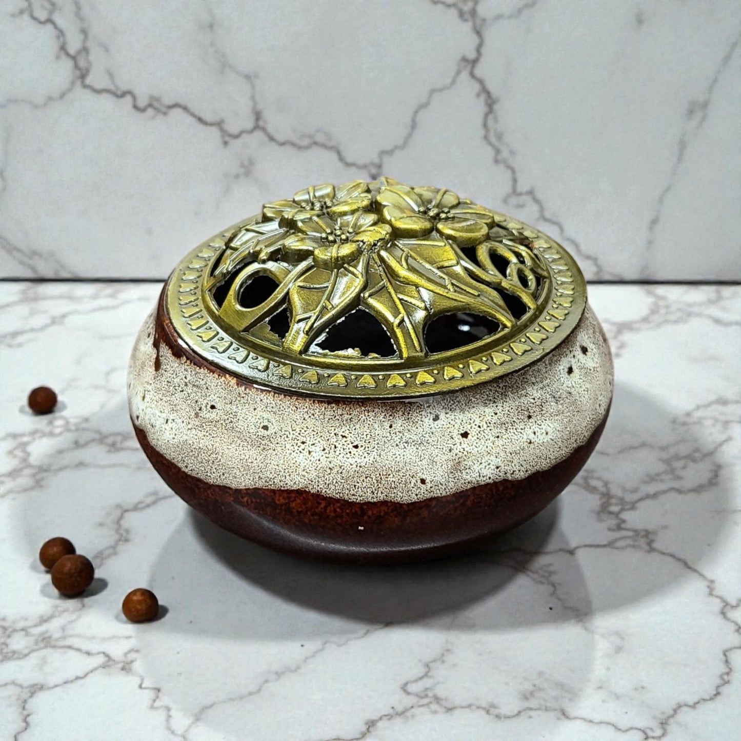 Brown Ceramic Incense Burner