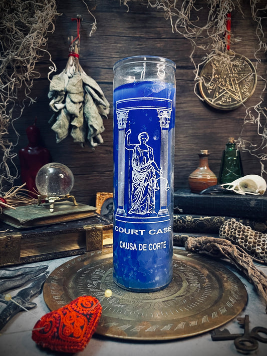 Court Case Blue 7 Day Candle