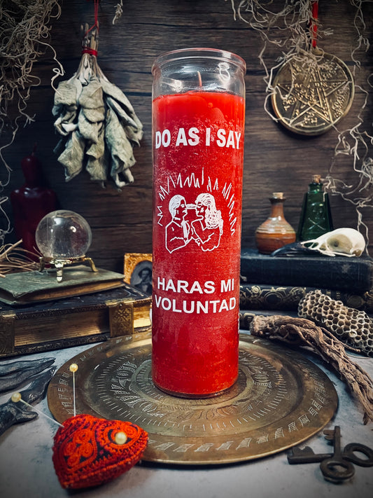 Do As I Say Red 7 Day Candle