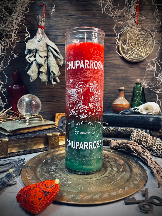 Chuparrosa/Hummingbird Red/Green 7 Day Candle