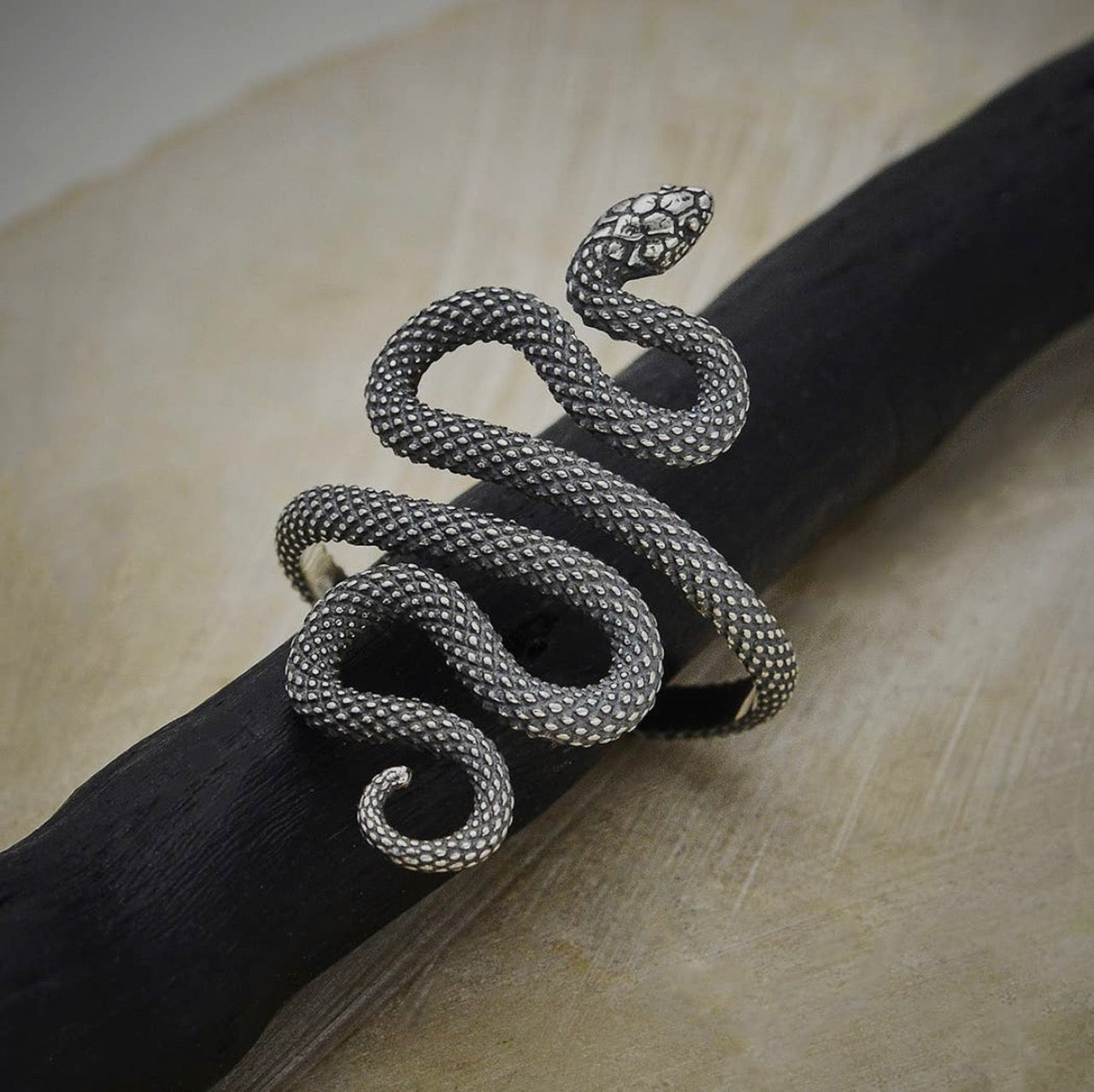 Sterling Silver Adjustable Snake Ring