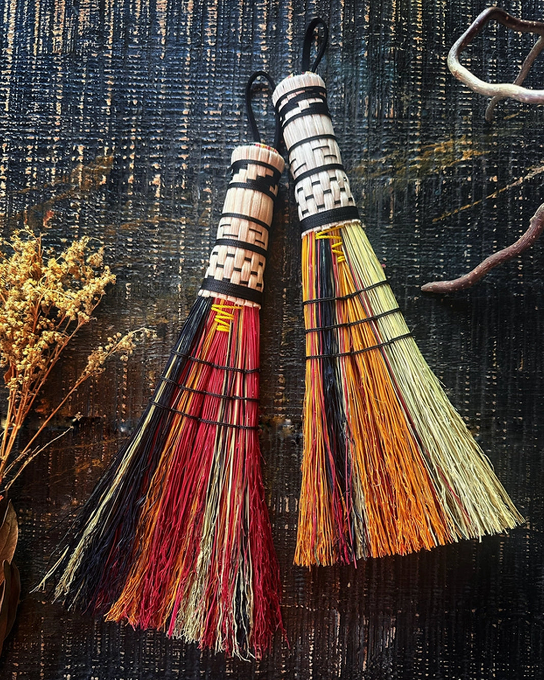 Broom with Woven Handle