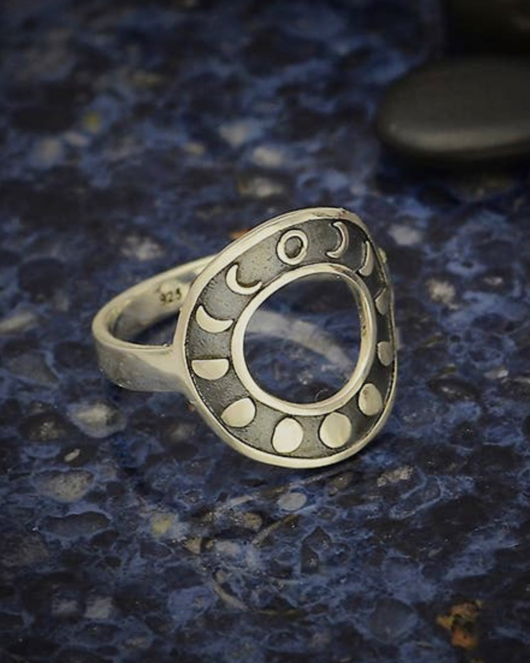 Sterling Silver Moon Cycle Ring