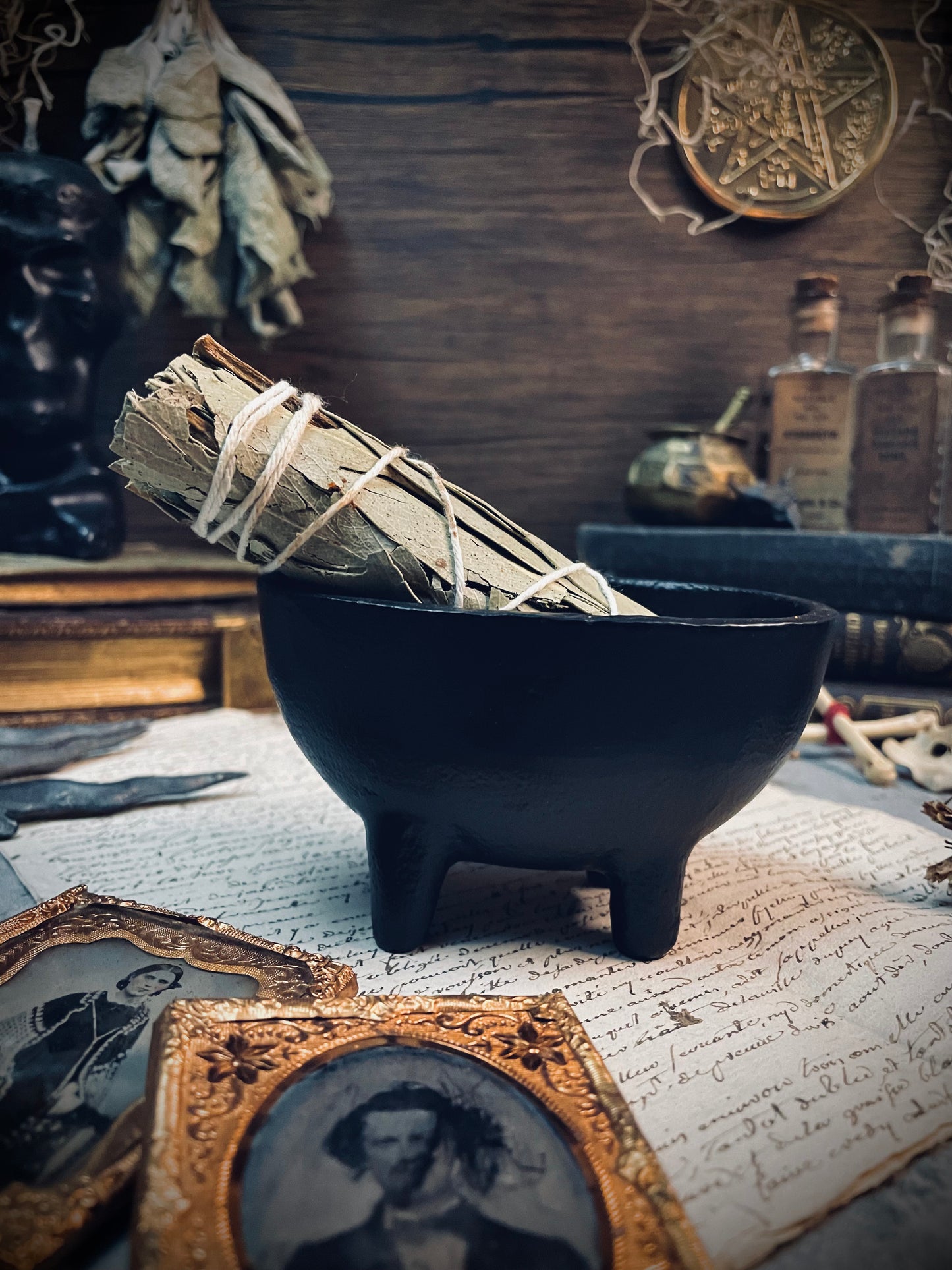 Small Oval Cast-Iron Cauldron