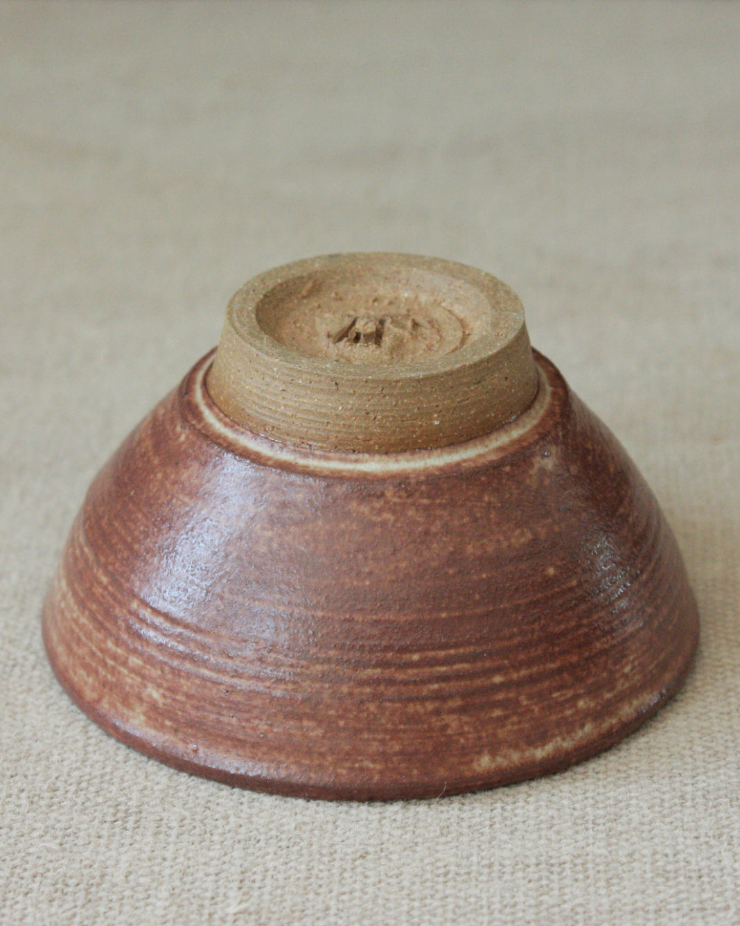 Deep Rust Shino Offering Bowl