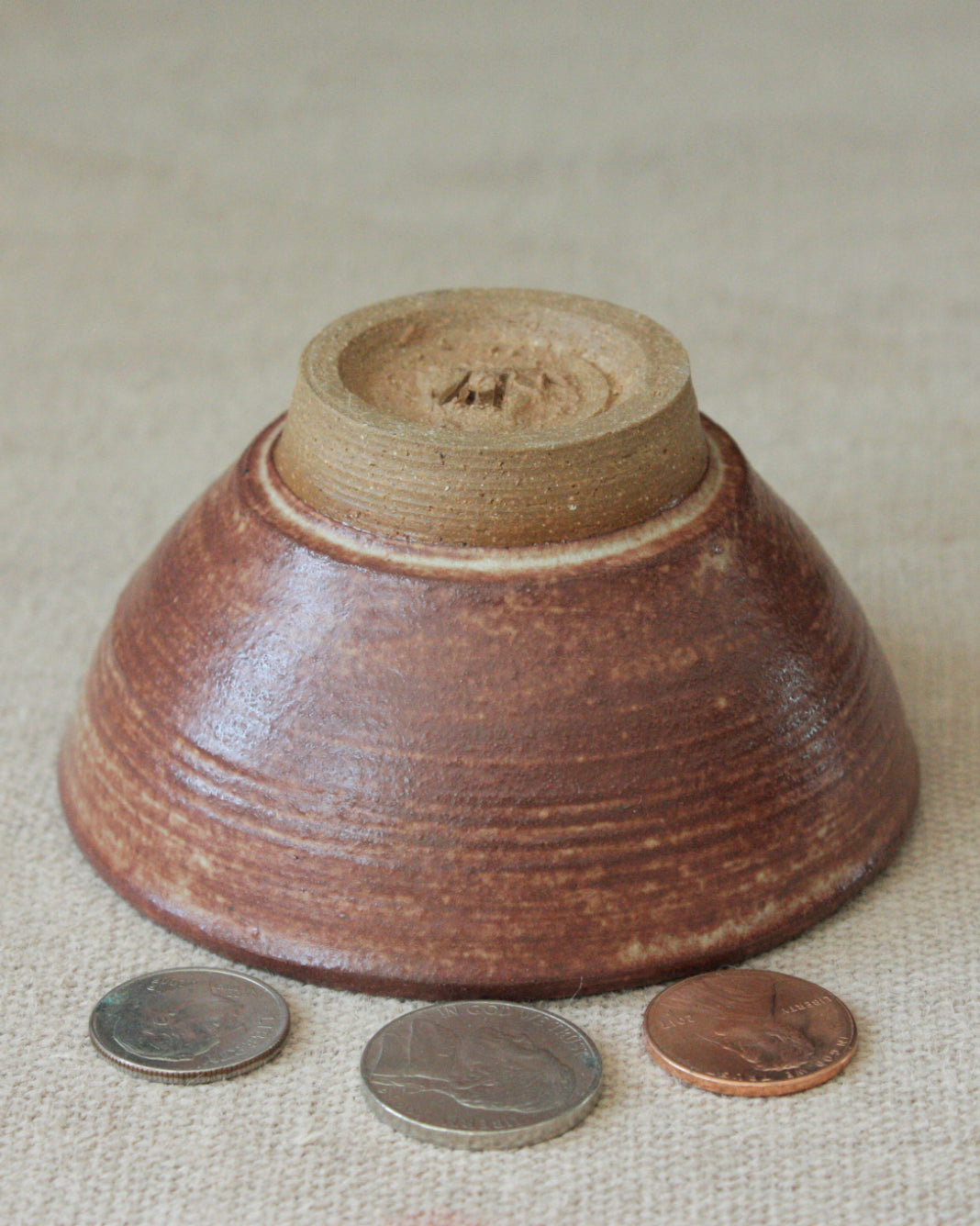 Deep Rust Shino Offering Bowl