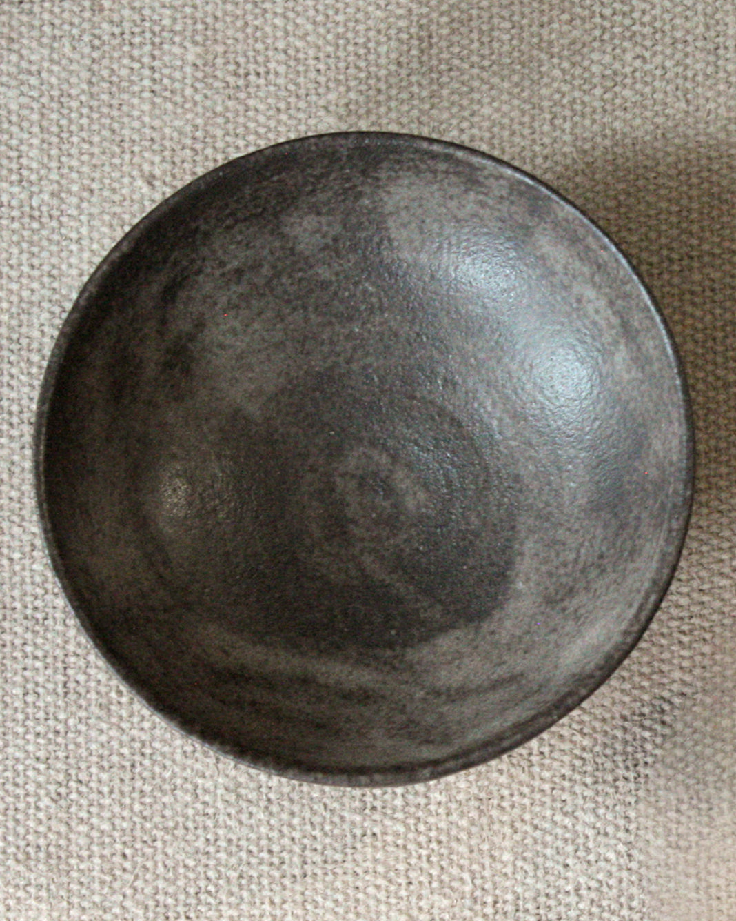 Ridged Black Shino Offering Bowl