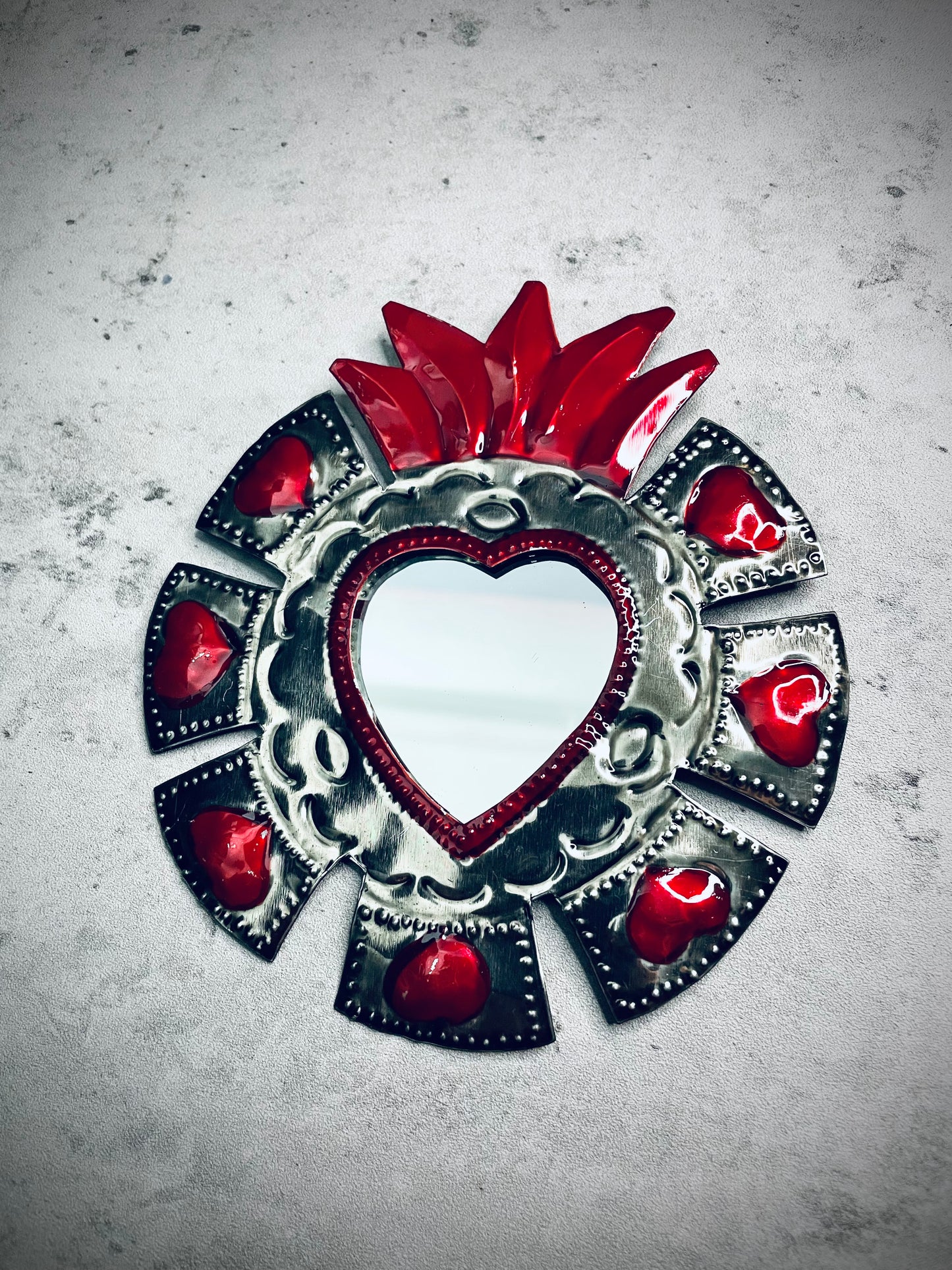 Mirrored Tin Heart #7