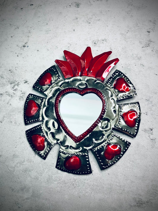 Mirrored Tin Heart #7
