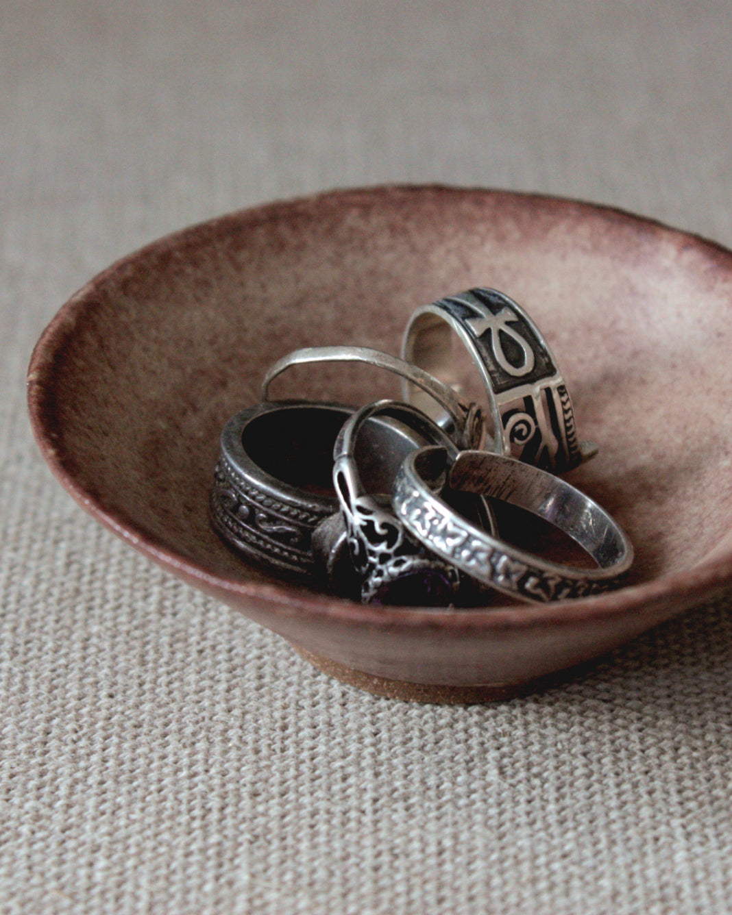 Rust Red Shino Offering Plate