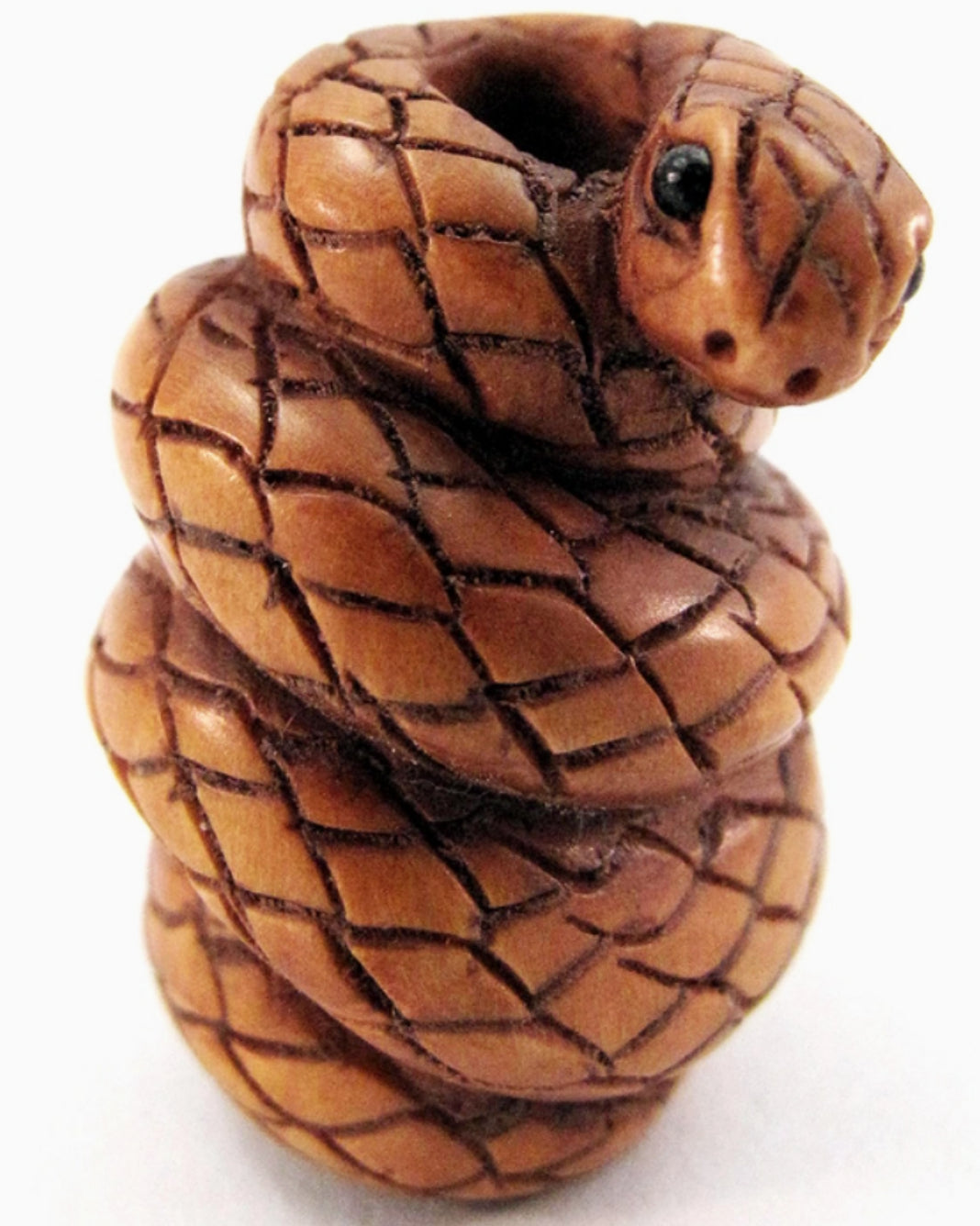 Carved Boxwood Ojime Beads