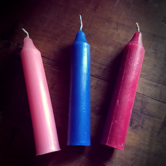 4" spell candles for candle magic, witchcraft and magick spells.