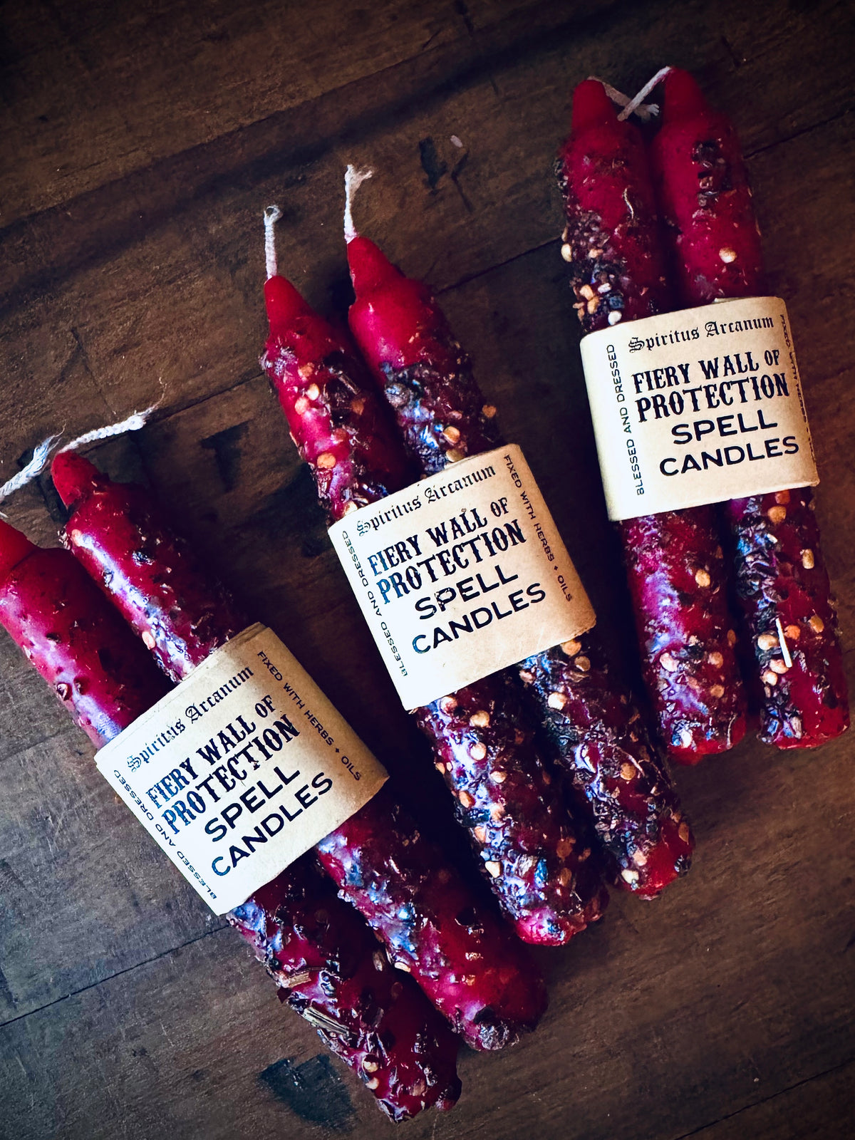Fiery Wall of Protection Spell Candle Set