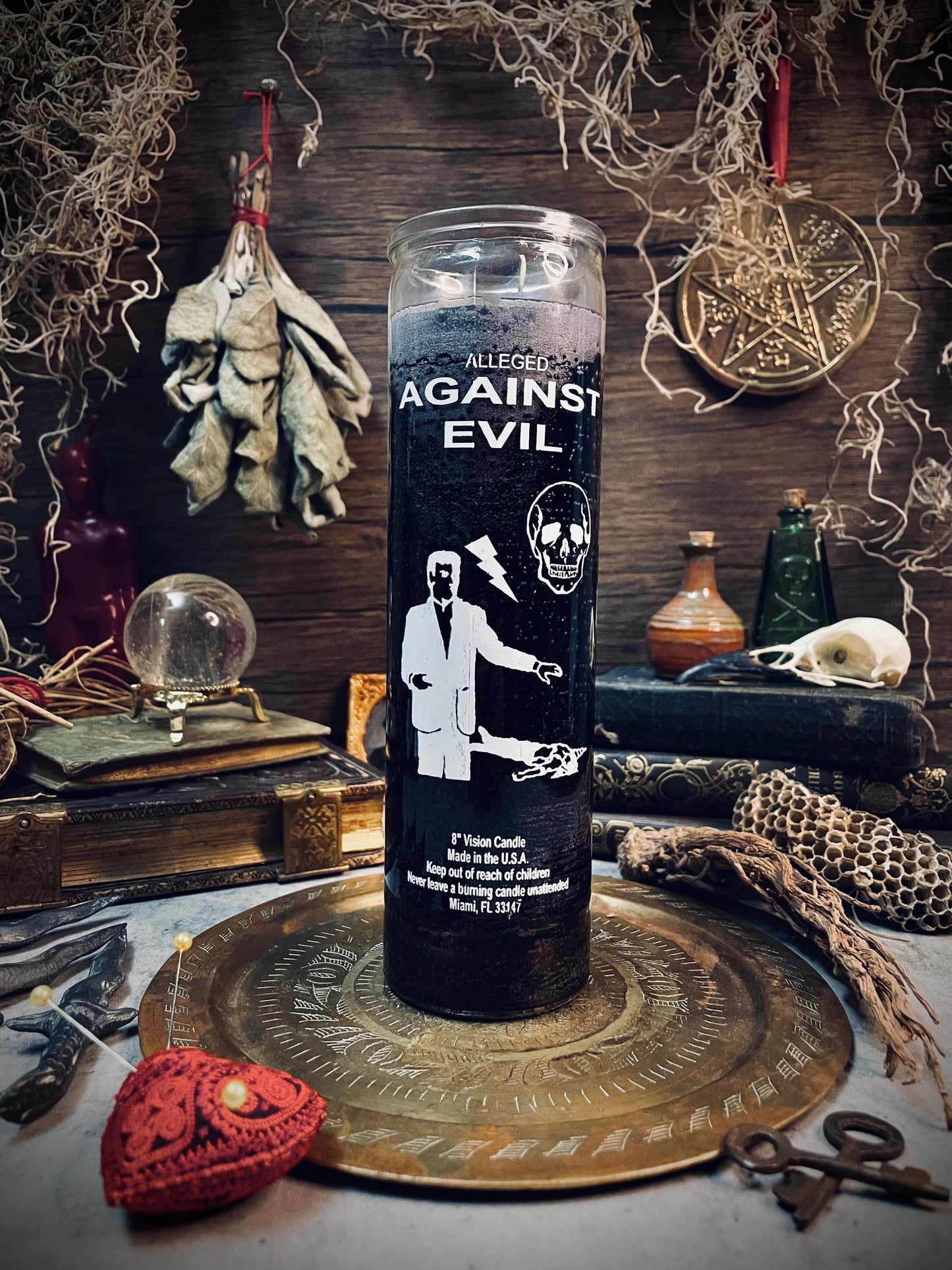Against Evil Black 7 Day Candle