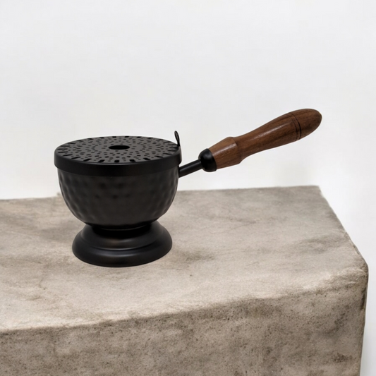 Cauldron Burner with Wood Handle