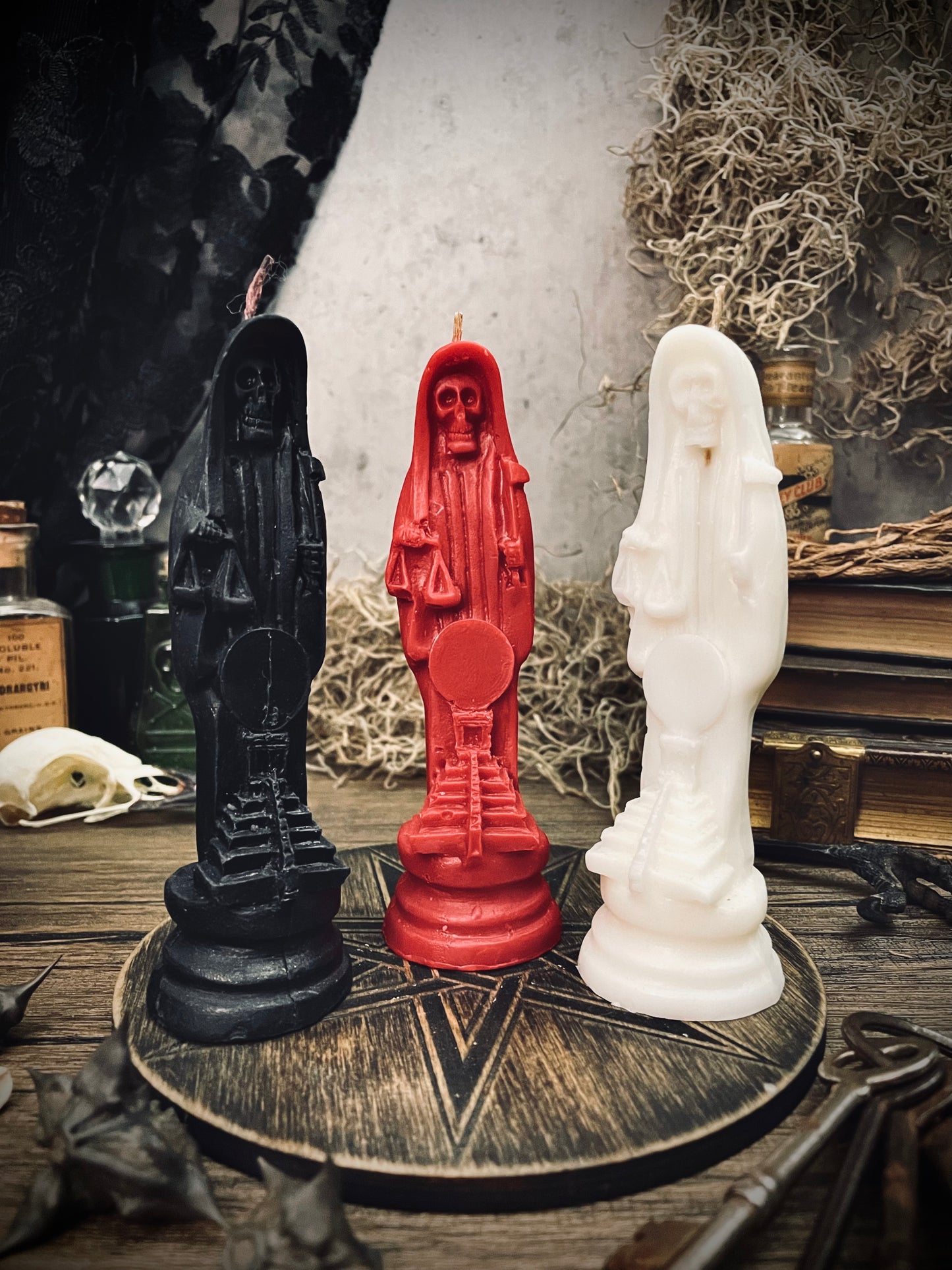 Small Santa Muerte Figure Candles