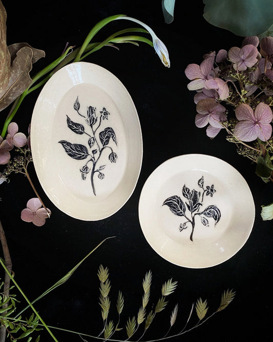 Belladonna Ceramic Offering Dish