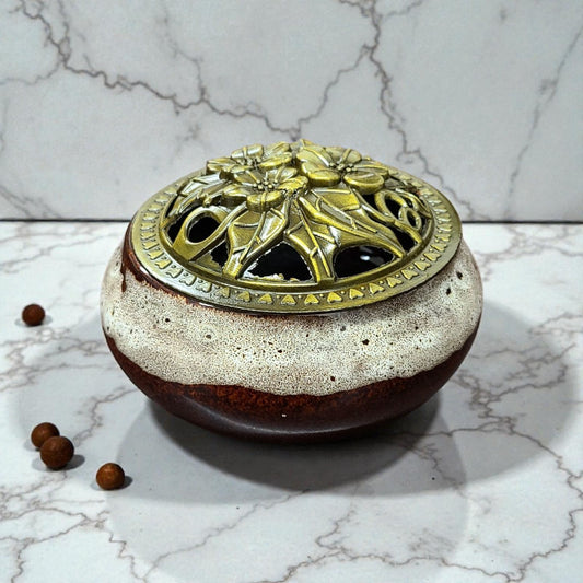 Brown Ceramic Incense Burner