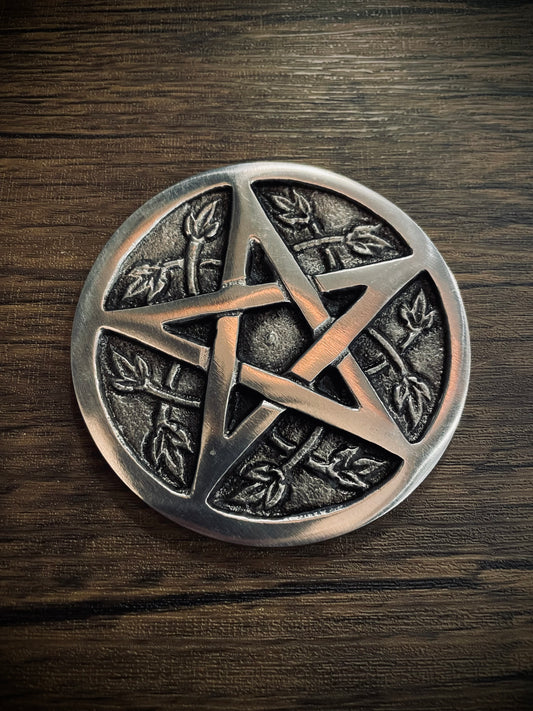 Small Silver Pentagram Altar Paten