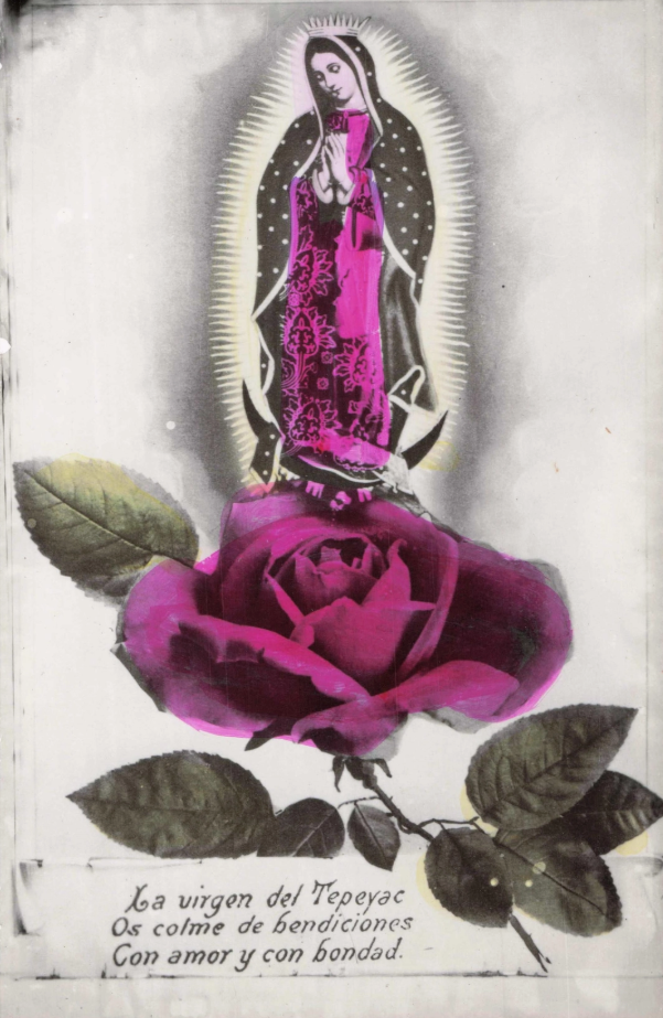 Hand Tinted Virgin of Guadalupe Postcard