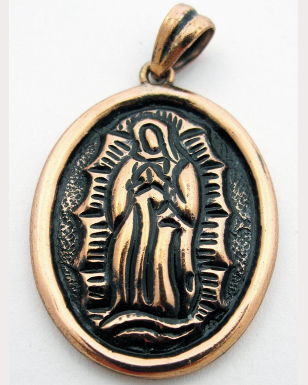 Copper Virgin of Guadalupe Pendant