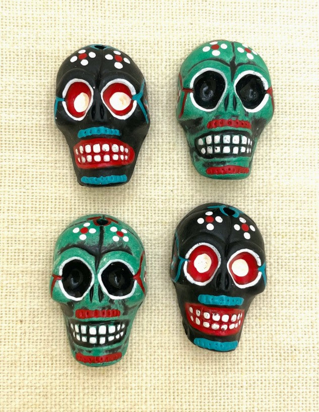 Ceramic Skull Mask Bead