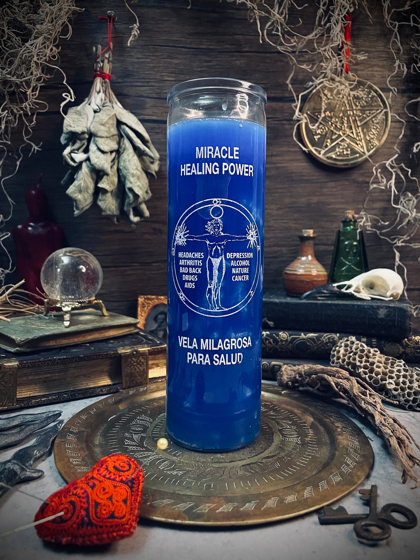 Miracle Healing Blue 7 Day Candle