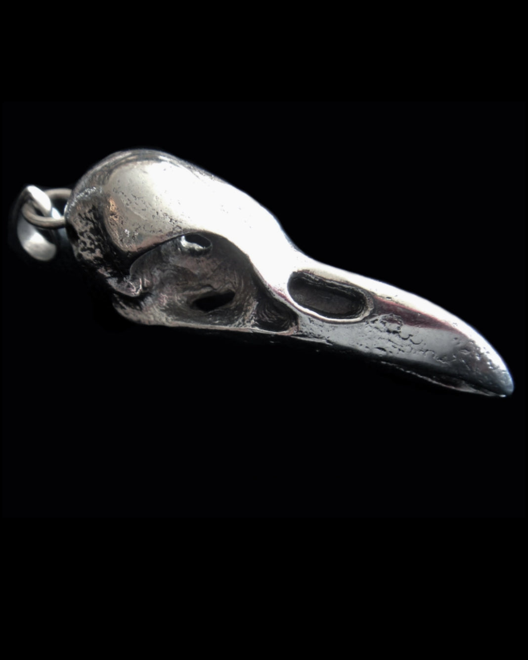Bronze Raven Skull Pendant