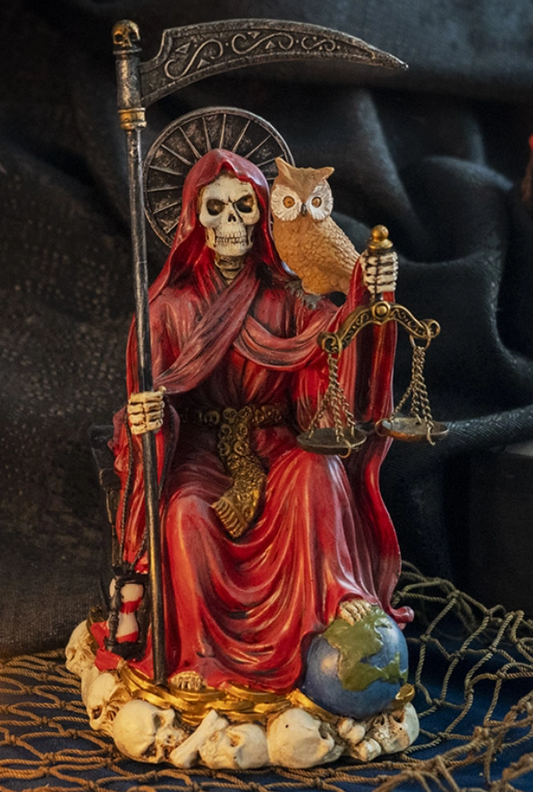 Enthroned Santa Muerte (Red)