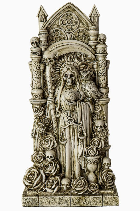 Santa Muerte Statue (Ivory Resin)