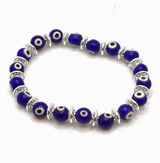 Silver Evil Eye Bracelet