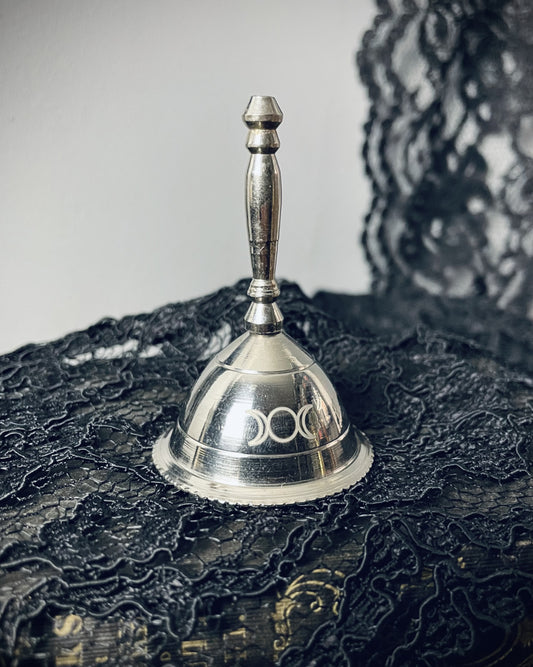 Mini Silver Triple Moon Bell
