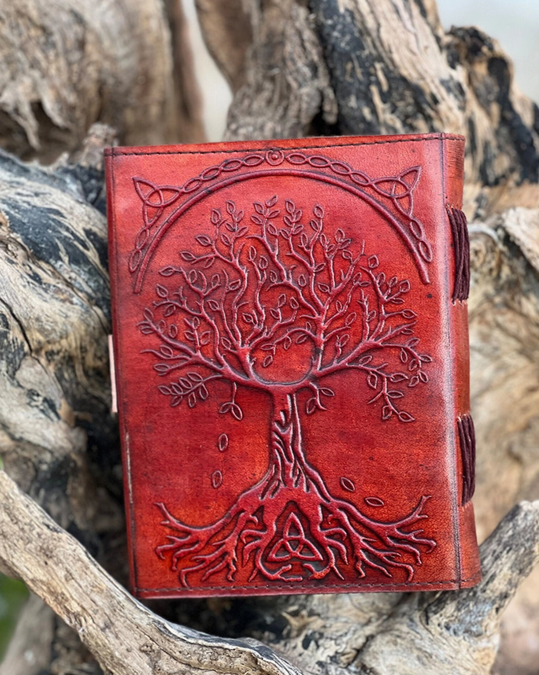 Leather Tree Journal - Brown