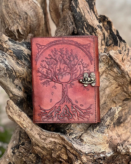 Leather Tree Journal - Brown