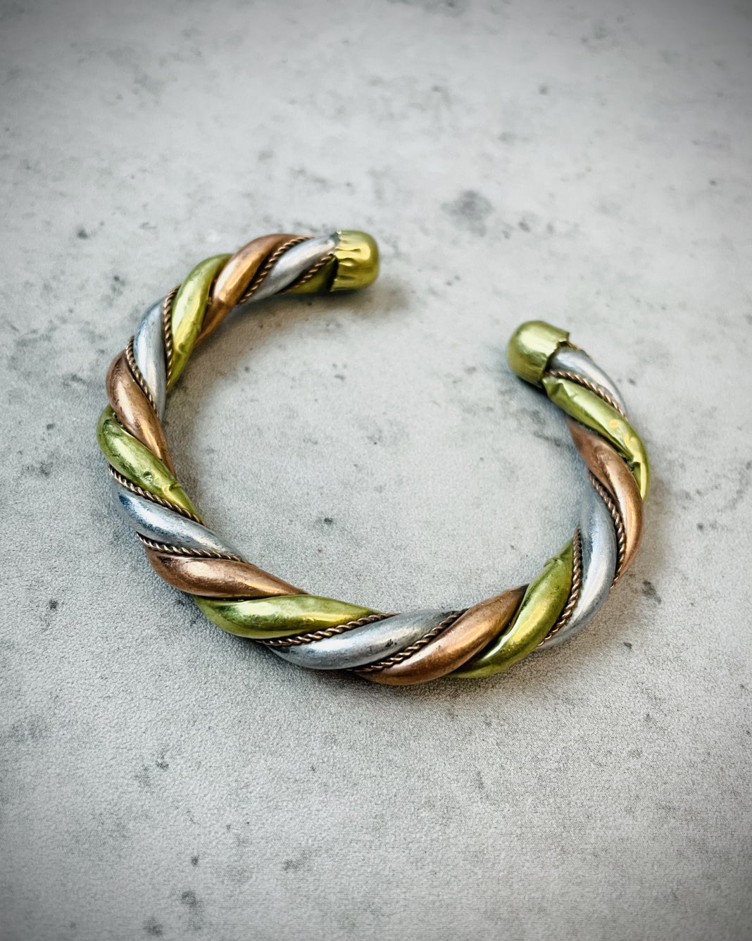 Broad Twining Metal Cuff