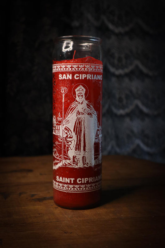 St. Cyprian red 7 day candle