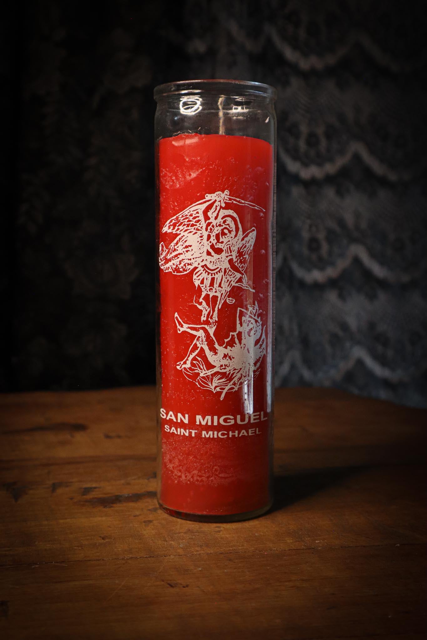 Red St. Michael 7 day candle